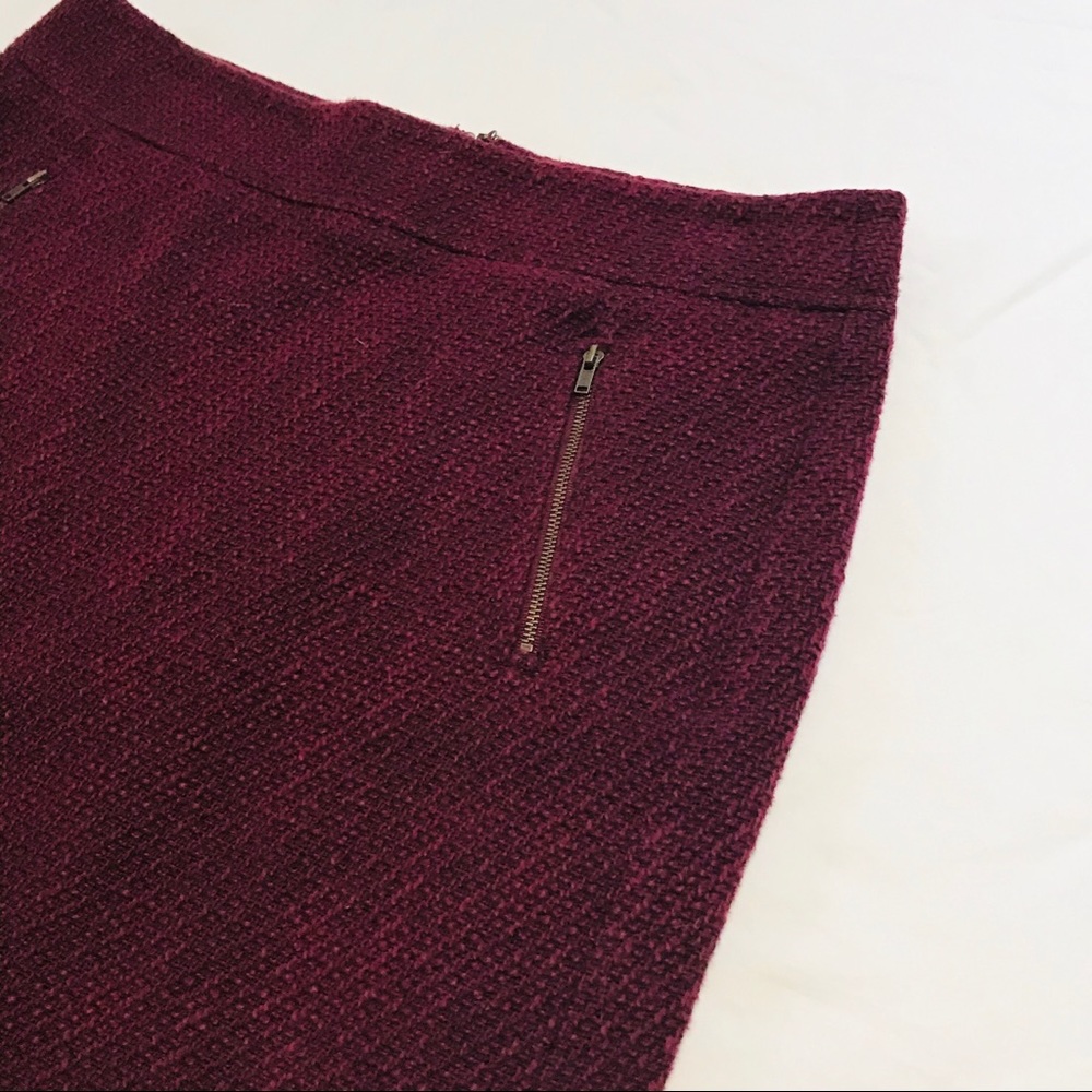 LOFT Tweed Zipper Skirt - Picture 2 of 5